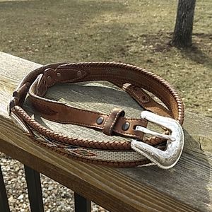 Justin leather belt
